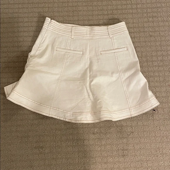 Pilcro Cream Jean Flare Mini Skirt - Picture 3 of 3